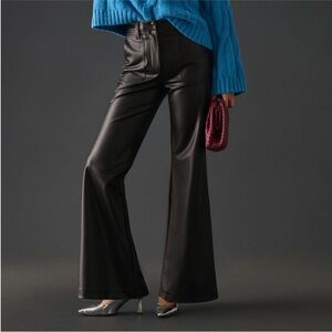 Maeve The Naomi flare pants faux leather